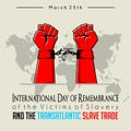 International Day of Remembrance of the Victims of Slavery and the Transatlantic Slave Trade Royalty Free Stock Photo
