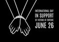 International Day in Support of Victims of Torture vector