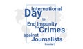 International Day to End Impunity for Crimes against Journalists holiday card