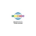 International Day For tolerance logo, label vector graphics