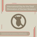 International Day for the Total Elimination of Nuclear Weapons Royalty Free Stock Photo