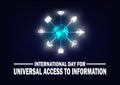 International Day for Universal Access to Information Vector illustration