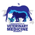 International Day of Veterinary Medicine Vector illustration