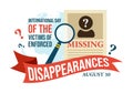 International Day of the Victims of Enforced Disappearances Vector Illustration on August 30 with Missing Person or Lost People