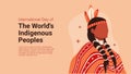 international day of world indigenous peoples banner template