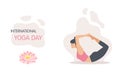 International day of yoga. 21st of June. Vector. banner