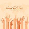 international democracy day poster template vector