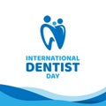International Dentist Day letter vector design