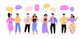 International diversity group - people saying hello in different languages Royalty Free Stock Photo