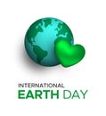 International Earth Day card for planet love