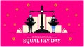International Equal Pay Day design Royalty Free Stock Photo