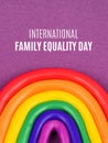 International Family Equality Day stock images Royalty Free Stock Photo