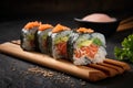 international fast food chain offering made-to-order sushi rolls