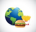 international fast food market concept