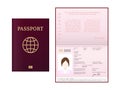 International female biometric passport booklet