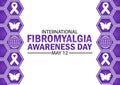 International Fibromyalgia Awareness Day Vector illustration Royalty Free Stock Photo