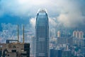 International Finance Center in Hong Kong Downtown. Financial district and business centers in smart city and technology concept. Royalty Free Stock Photo