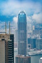 International Finance Center in Hong Kong Downtown. Financial district and business centers in smart city and technology concept. Royalty Free Stock Photo