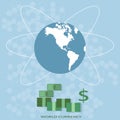 International finance world map global money business