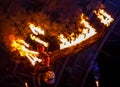 International fire art festival Fire Life Fest was held in Uzhgorod Royalty Free Stock Photo