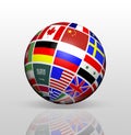 International Flags Globe Royalty Free Stock Photo