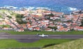 Airport in Santa Cruz das Flores, Flores Island, Azores, Portugal Royalty Free Stock Photo