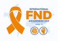 International FND Awareness Day poster vector illustration Royalty Free Stock Photo