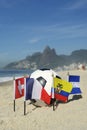 International Football Country Flags Soccer Ball Rio de Janeiro Brazil Royalty Free Stock Photo