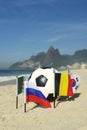 International Football Country Flags Soccer Ball Rio de Janeiro Brazil Royalty Free Stock Photo