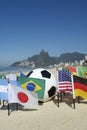 International Football Country Flags Soccer Ball Rio de Janeiro Brazil Royalty Free Stock Photo