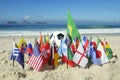 International Football Country Flags Soccer Ball Rio de Janeiro Brazil Royalty Free Stock Photo