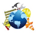 International globe under construction