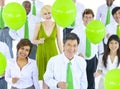 International Green Business People Meeting Balloon Royalty Free Stock Photo