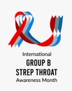 International Group B Strep Throat Awareness Month. Vector illustration