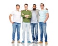 International group of happy smiling men Royalty Free Stock Photo