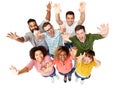 International group of happy smiling people Royalty Free Stock Photo