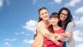 International group of happy women hugging Royalty Free Stock Photo