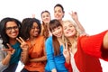 International group of happy women taking selfie Royalty Free Stock Photo