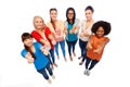 International group of women showing thumbs up Royalty Free Stock Photo