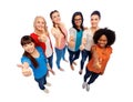 International group of women showing thumbs up Royalty Free Stock Photo