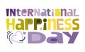 International happiness Day March 20 vector.