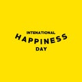 International Happiness Day Vector Design Illustration