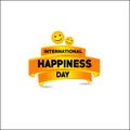 International Happiness Day Vector Template Design Illustration