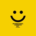 International Happiness Day Vector Template Design Illustration