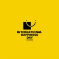 International Happiness Day Vector Template Design Illustration