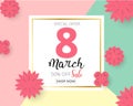 International Happy Women`s Day 8 March holiday background with