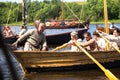 During of international historical festival Ladogafest-2013 on July 13, 2013 on Ladoga, Russia.