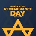 International Holocaust Remembrance Day. Day of Commemoration in Memory of the Victims of the Holocaust. January 27 Royalty Free Stock Photo