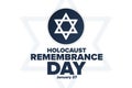 International Holocaust Remembrance Day. Day of Commemoration in Memory of the Victims of the Holocaust. January 27