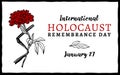 International holocaust remembrance day. Horizontal poster, print, banner.